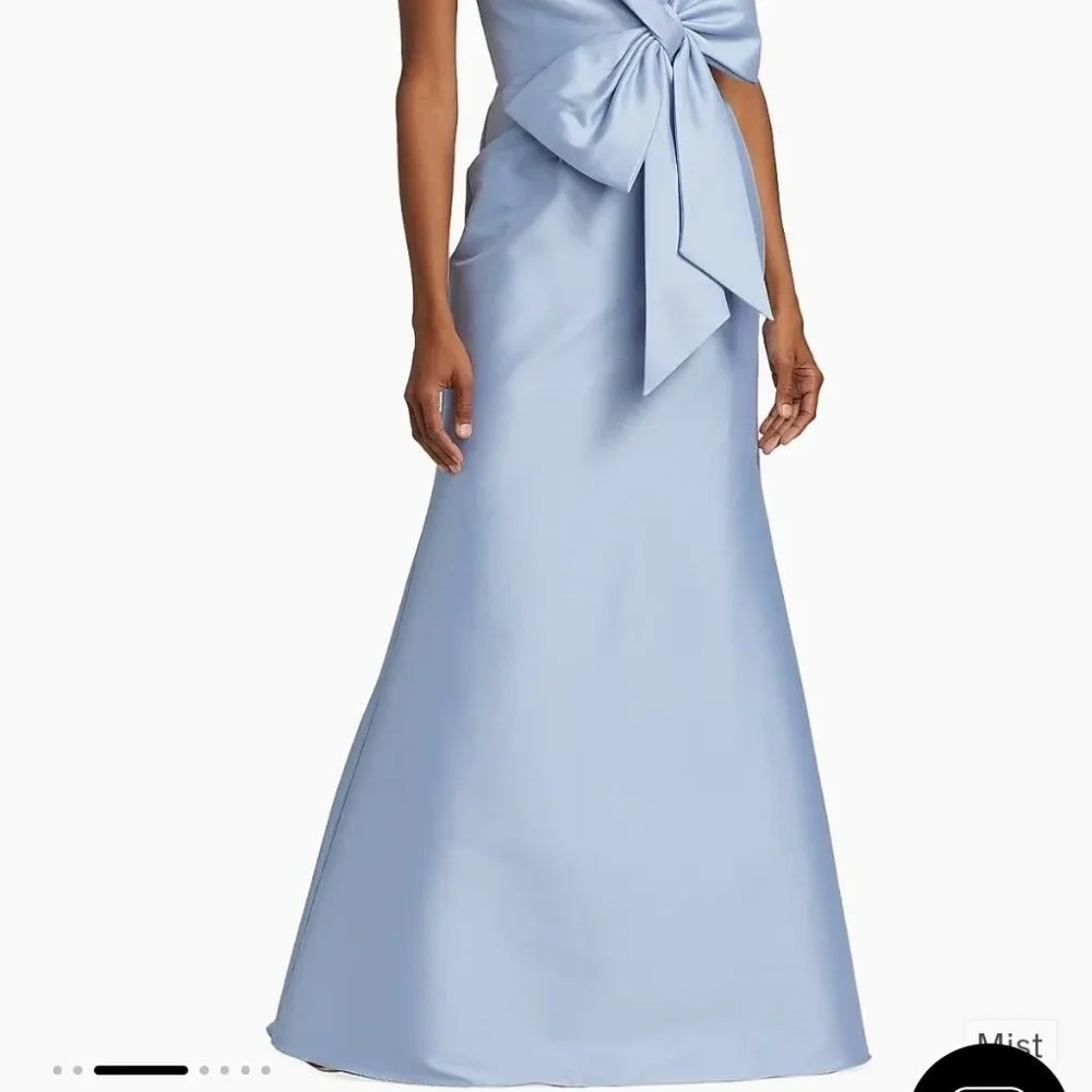 Badgley Mischka Strapless Blue Dress - Picture 4 of 11